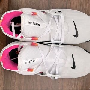 Nike Women Free Metcon 2 Training Shoes  White/Black/Pink